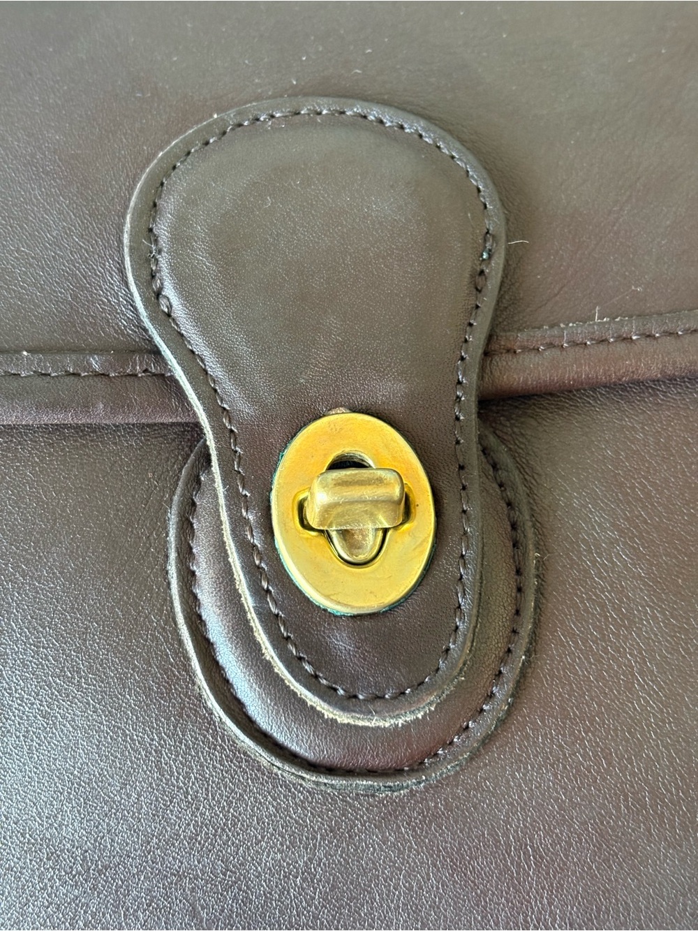 Vintage Coach Willis Mahogany Brown Leather Crossbody Satchel Crossbody - Picture 10 of 16